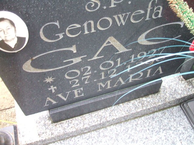 Genowefa Gac 1927 Krosno Odrzańskie - Grobonet - Wyszukiwarka osób pochowanych