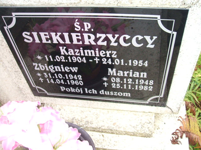 Marian Siekierzycki 1948 Krosno Odrzańskie - Grobonet - Wyszukiwarka osób pochowanych