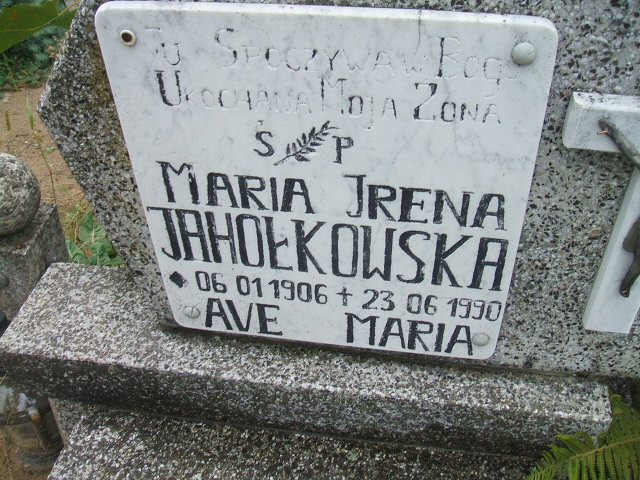 Maria Irena Jahołkowska 1906 Krosno Odrzańskie - Grobonet - Wyszukiwarka osób pochowanych