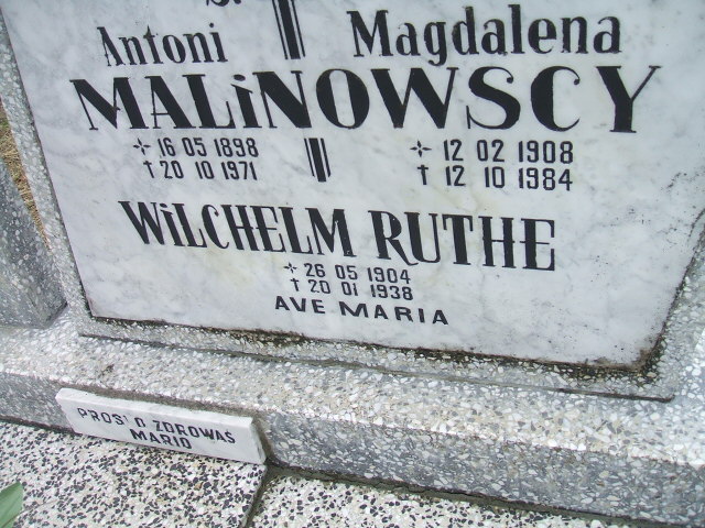 Wilchelm Ruthe 1904 Krosno Odrzańskie - Grobonet - Wyszukiwarka osób pochowanych