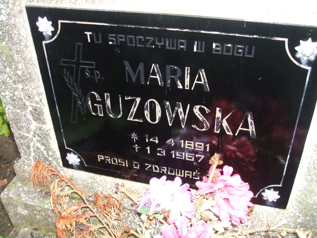 Maria Guzowska 1891 Krosno Odrzańskie - Grobonet - Wyszukiwarka osób pochowanych