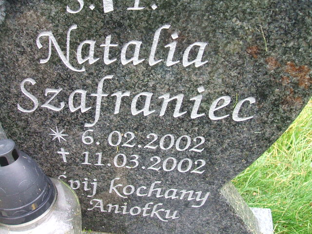 Natalia Szafraniec 2002 Krosno Odrzańskie - Grobonet - Wyszukiwarka osób pochowanych