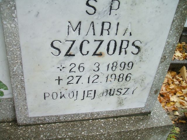 Maria Szczors 1899 Krosno Odrzańskie - Grobonet - Wyszukiwarka osób pochowanych