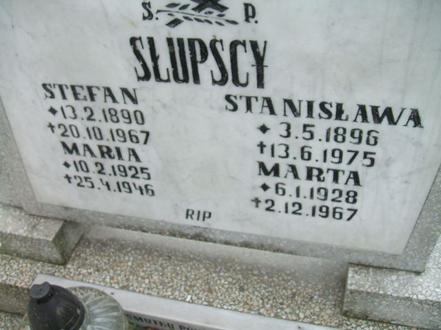 Marta Słupska 1928 Krosno Odrzańskie - Grobonet - Wyszukiwarka osób pochowanych