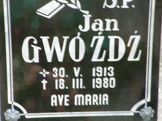 Jan Gwóźdź 1913 Krosno Odrzańskie - Grobonet - Wyszukiwarka osób pochowanych