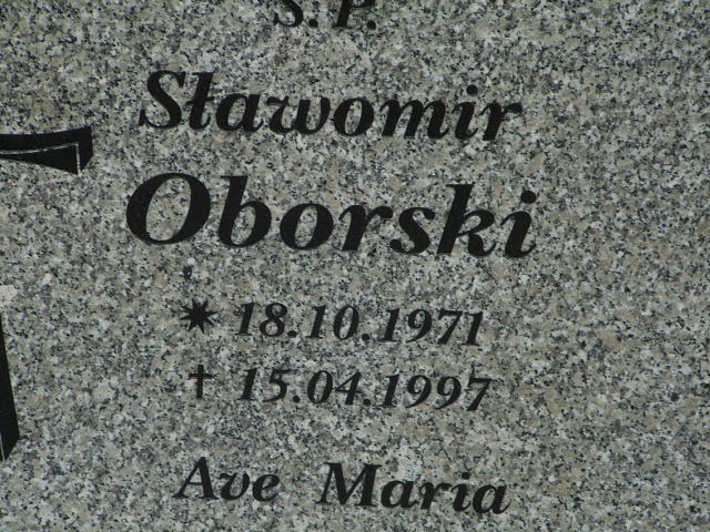 Sławomir Oborski 1971 Krosno Odrzańskie - Grobonet - Wyszukiwarka osób pochowanych