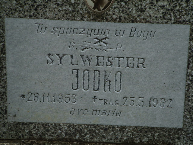 Sylwester Jodko 1953 Krosno Odrzańskie - Grobonet - Wyszukiwarka osób pochowanych