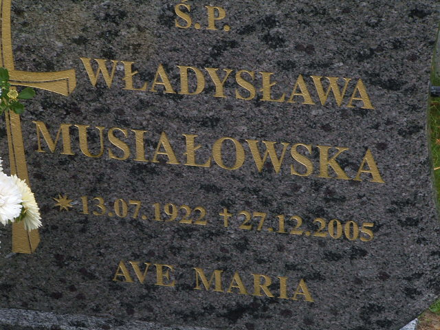 Władysława Musiałowska 1922 Krosno Odrzańskie - Grobonet - Wyszukiwarka osób pochowanych