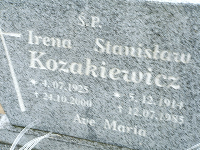 Irena Kozakiewicz 1925 Krosno Odrzańskie - Grobonet - Wyszukiwarka osób pochowanych