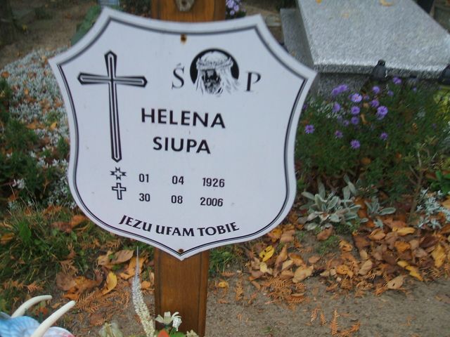 Helena Siupa 1926 Krosno Odrzańskie - Grobonet - Wyszukiwarka osób pochowanych