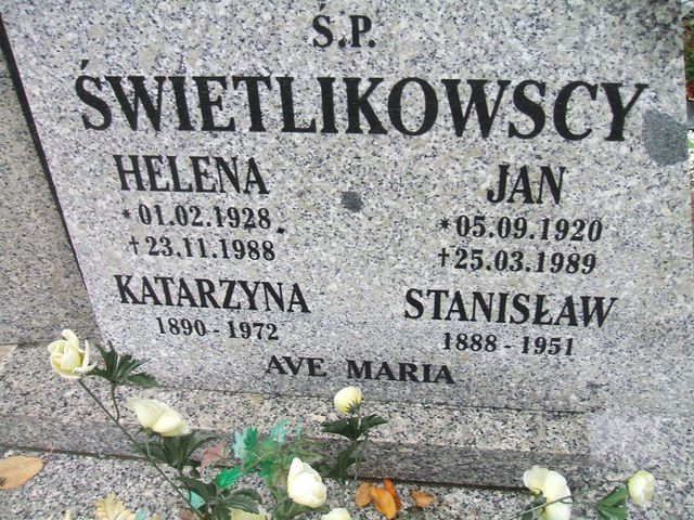 Katarzyna Świetlikowska 1890 Krosno Odrzańskie - Grobonet - Wyszukiwarka osób pochowanych