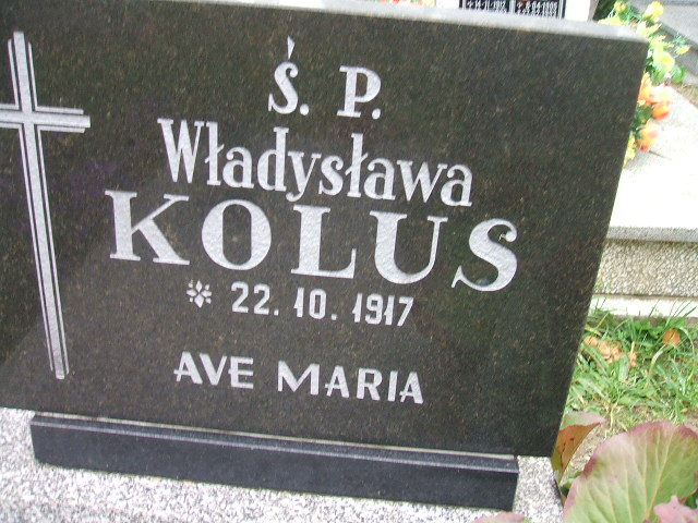Władysława Kolus 1917 Krosno Odrzańskie - Grobonet - Wyszukiwarka osób pochowanych