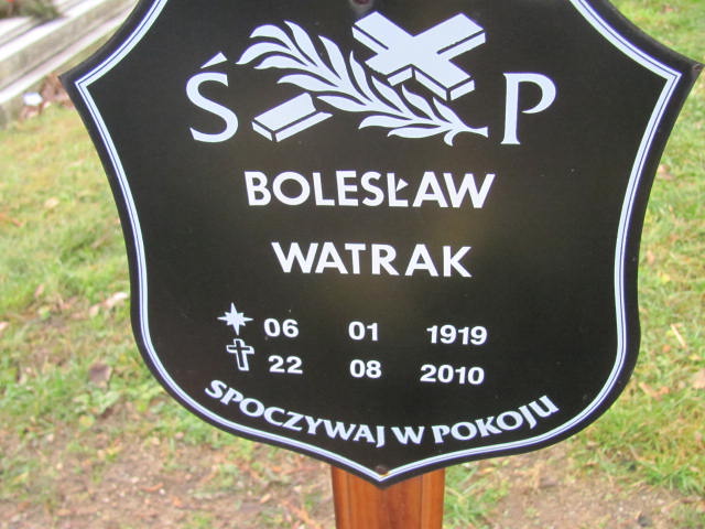 Bolesław Watrak 1919 Krosno Odrzańskie - Grobonet - Wyszukiwarka osób pochowanych