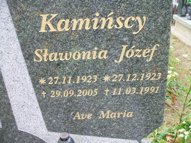 Józef Kamiński 1923 Krosno Odrzańskie - Grobonet - Wyszukiwarka osób pochowanych