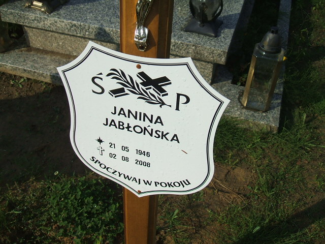 Wiesława Jabłońska  1982 Krosno Odrzańskie - Grobonet - Wyszukiwarka osób pochowanych