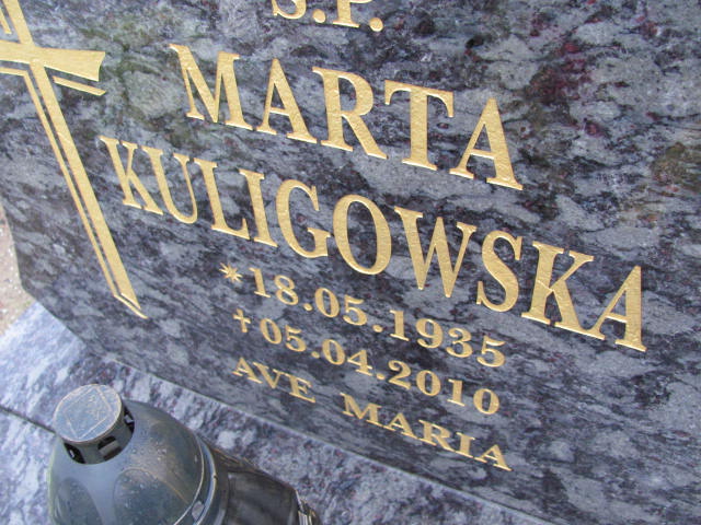 Marta Kuligowska 1935 Krosno Odrzańskie - Grobonet - Wyszukiwarka osób pochowanych
